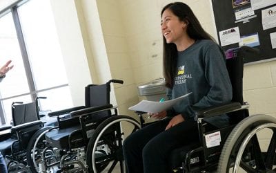 Mobility Technology Day lets students experience wheelchairs